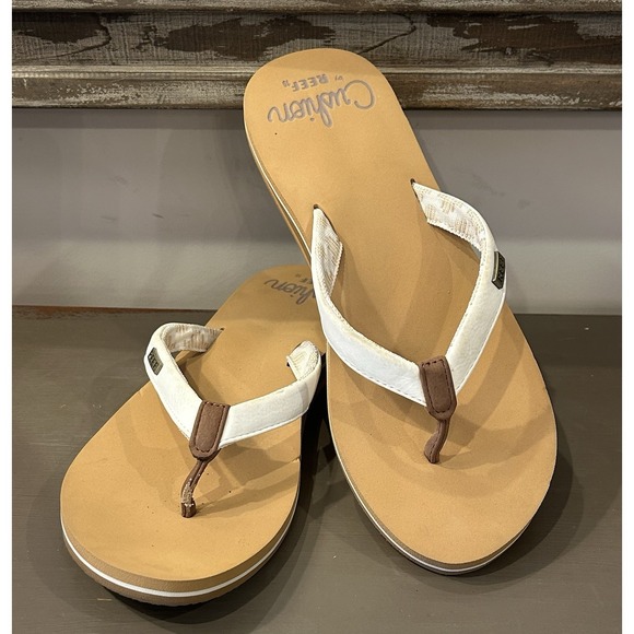 Reef Women's Cushion Sands Flip Flops Size 10-Sands Cloud - Picture 1 of 7